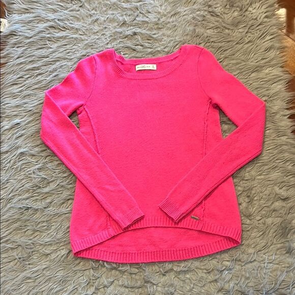 Abercrombie & Fitch Pink Acrylic Crew Neck Sweater - Picture 1 of 5